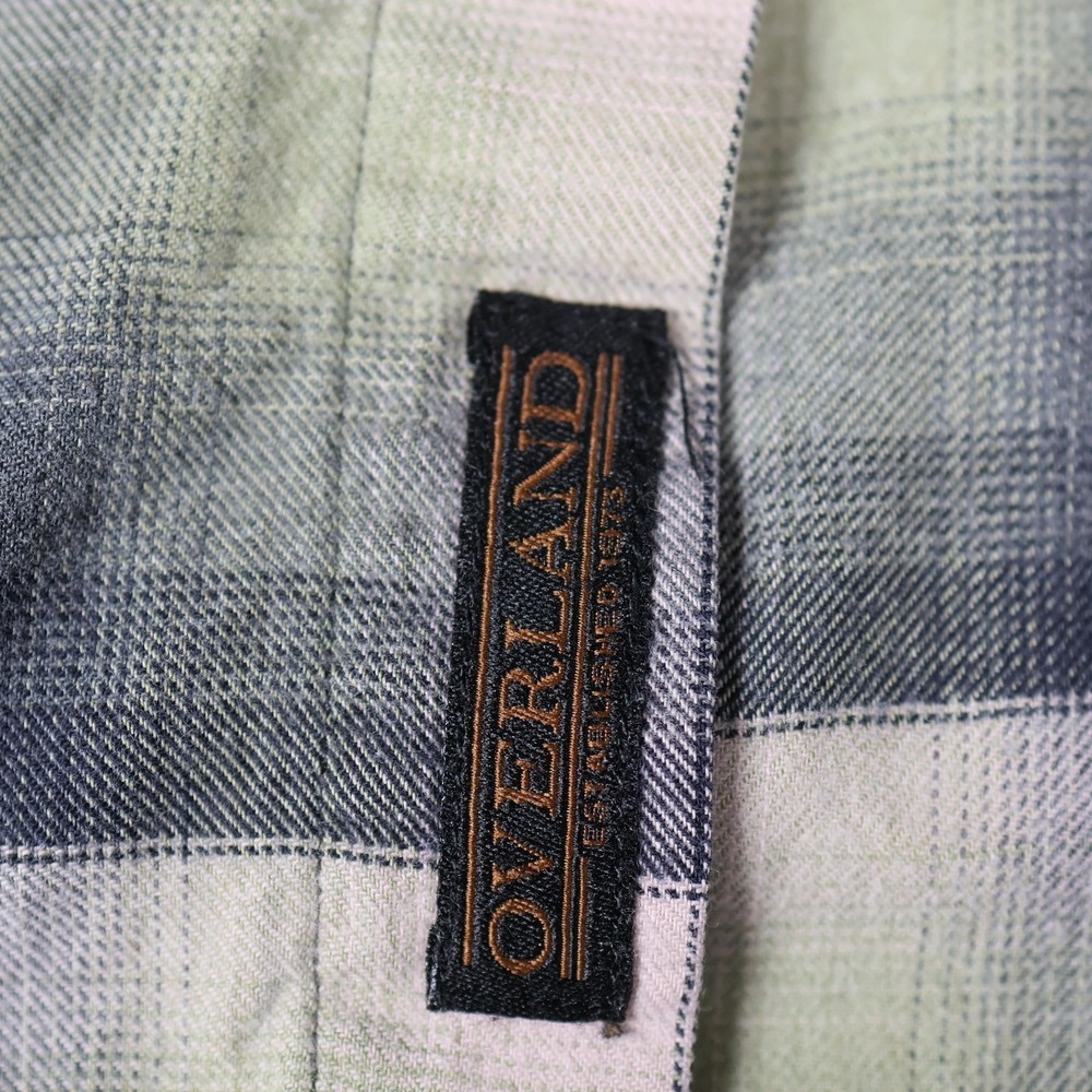 Overland Shirt Mens 2XL Green Plaid Flannel Outdoor Gorpcore Long Sleeve Casual - Picture 8 of 9
